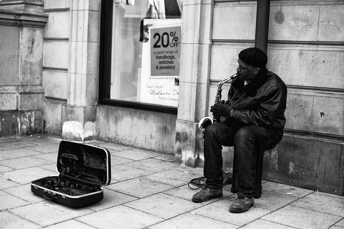 saxofone na rua